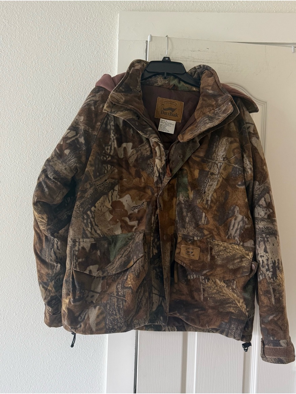 Duxbak Men’s M Camo Hooded Hunting Jacket Timber Outdoor Coat